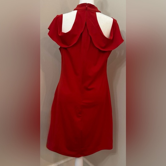 Zeagoo Red Knee Length Dress Size Large Stretch NWT - Picture 2 of 9